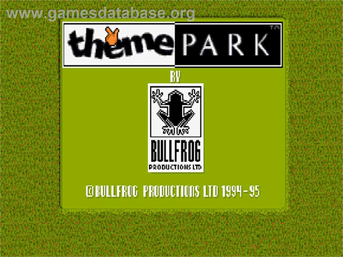 Theme Park - Commodore Amiga CD32 - Artwork - Title Screen