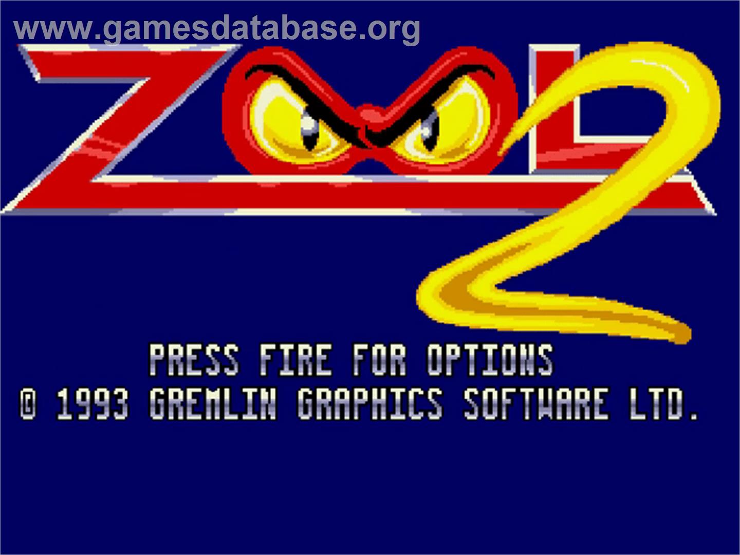 Zool 2 - Commodore Amiga CD32 - Artwork - Title Screen