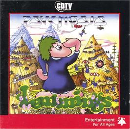 Box cover for Lemmings on the Commodore CDTV.