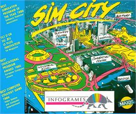 Box cover for Sim City on the Commodore CDTV.