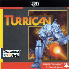 Box cover for Turrican on the Commodore CDTV.