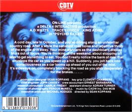 Box back cover for Psycho Killer on the Commodore CDTV.
