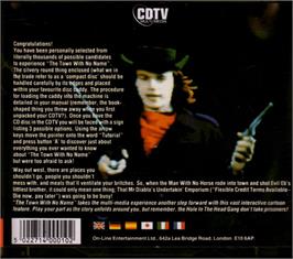 Box back cover for Town With No Name on the Commodore CDTV.