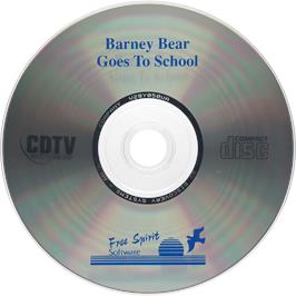 Cartridge artwork for Barney Bear Goes To School on the Commodore CDTV.