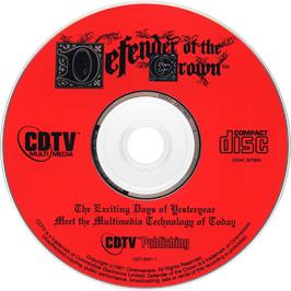 Cartridge artwork for Defender Of The Crown on the Commodore CDTV.