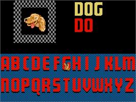 In game image of Barney Bear Goes To School on the Commodore CDTV.