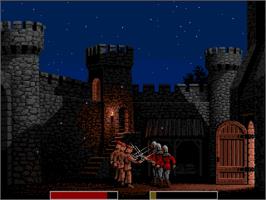 In game image of Defender Of The Crown on the Commodore CDTV.