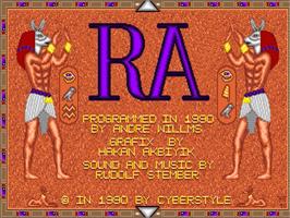 Title screen of Curse Of Ra, The on the Commodore CDTV.