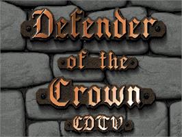 Title screen of Defender Of The Crown on the Commodore CDTV.