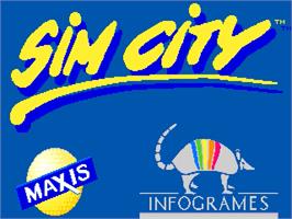 Title screen of Sim City on the Commodore CDTV.