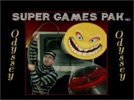 Title screen of Super Games Pak on the Commodore CDTV.