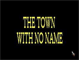 Title screen of Town With No Name on the Commodore CDTV.