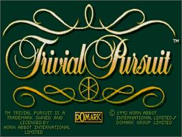 Title screen of Trivial Pursuit - The Cdtv Edition on the Commodore CDTV.