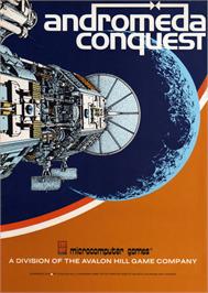 Box cover for Andromeda Conquest on the Commodore PET.