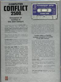 Box back cover for Conflict 2500 on the Commodore PET.
