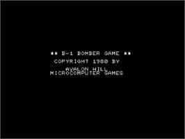 Title screen of B-1 Nuclear Bomber on the Commodore PET.