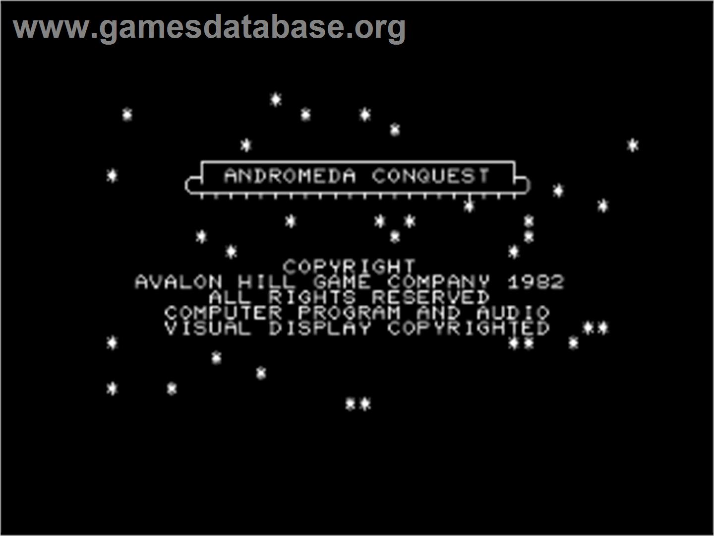 Andromeda Conquest - Commodore PET - Artwork - Title Screen