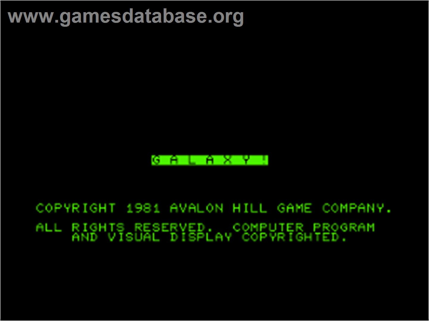 Galaxy - Commodore PET - Artwork - Title Screen