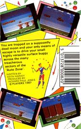Box back cover for Auto Zone on the Commodore Plus 4.