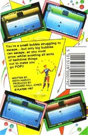 Box back cover for Bubble Trouble on the Commodore Plus 4.