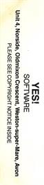 Box back cover for Gnasher on the Commodore Plus 4.