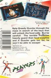 Box back cover for Guzzler on the Commodore Plus 4.