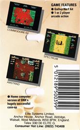Box back cover for Ikari Warriors on the Commodore Plus 4.