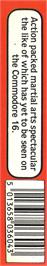 Box back cover for Kung-fu Kid on the Commodore Plus 4.