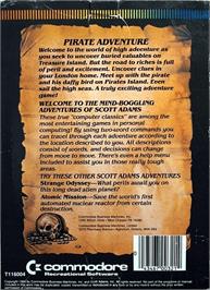 Box back cover for Pirate Adventure on the Commodore Plus 4.