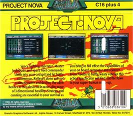 Box back cover for Project Nova on the Commodore Plus 4.