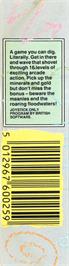 Box back cover for Prospector Pete on the Commodore Plus 4.