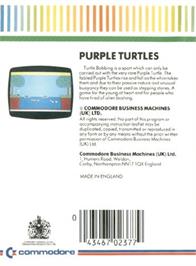 Box back cover for Purple Turtles on the Commodore Plus 4.