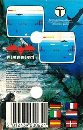 Box back cover for Shark on the Commodore Plus 4.