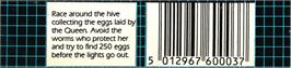 Box back cover for Squirm on the Commodore Plus 4.