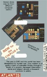 Box back cover for Survivors on the Commodore Plus 4.