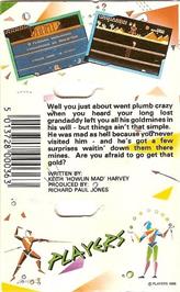 Box back cover for Varmit on the Commodore Plus 4.