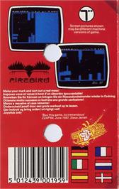 Box back cover for Zolyx on the Commodore Plus 4.