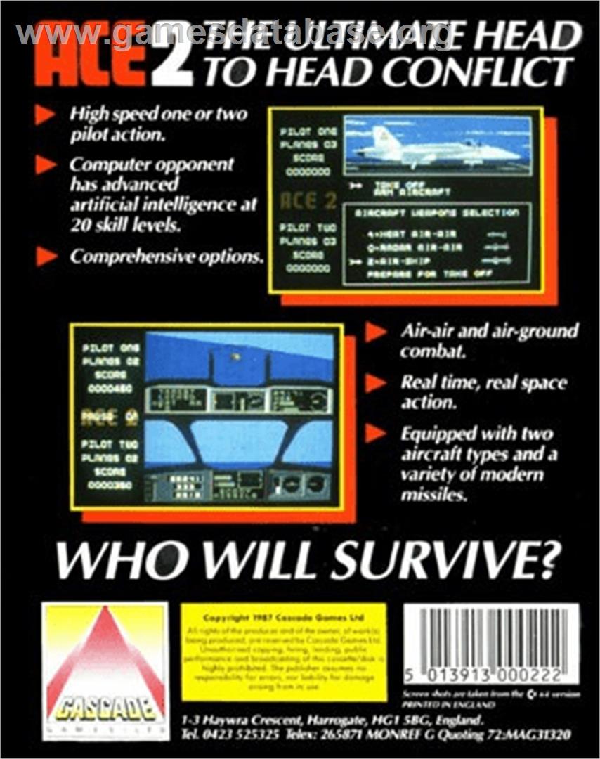 ACE 2 - Commodore Plus 4 - Artwork - Box Back