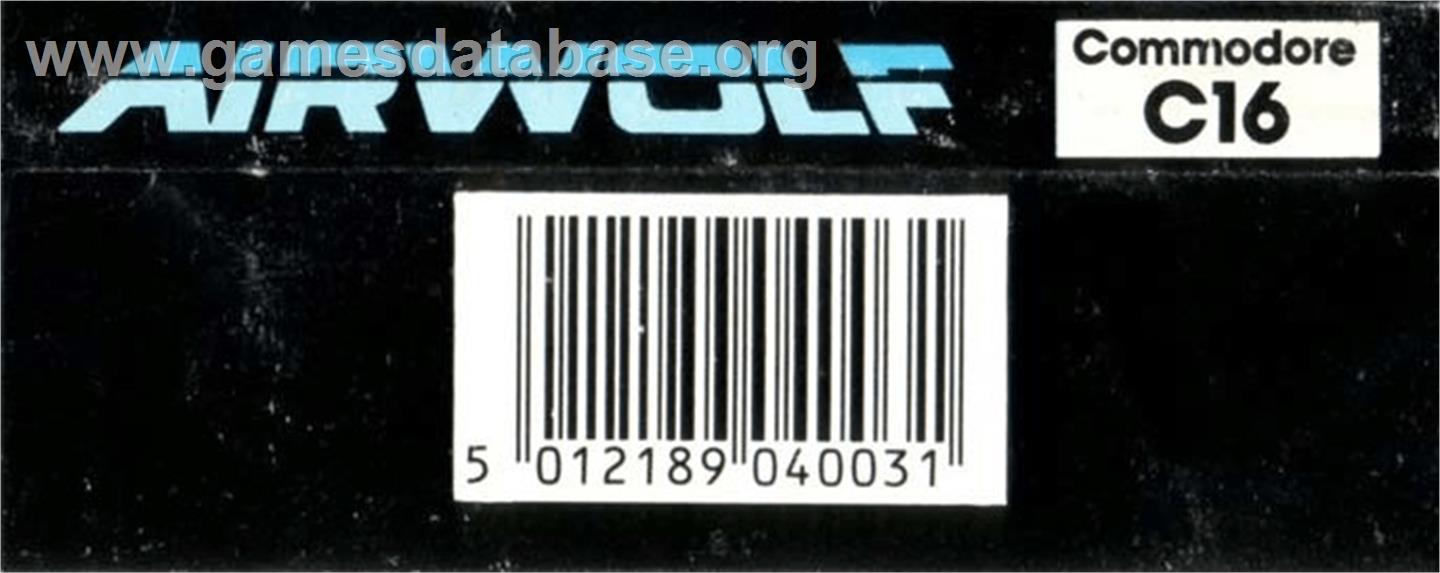 Airwolf - Commodore Plus 4 - Artwork - Box Back