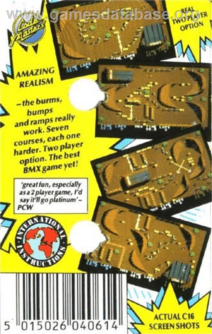 Bmx Simulator - Commodore Plus 4 - Artwork - Box Back