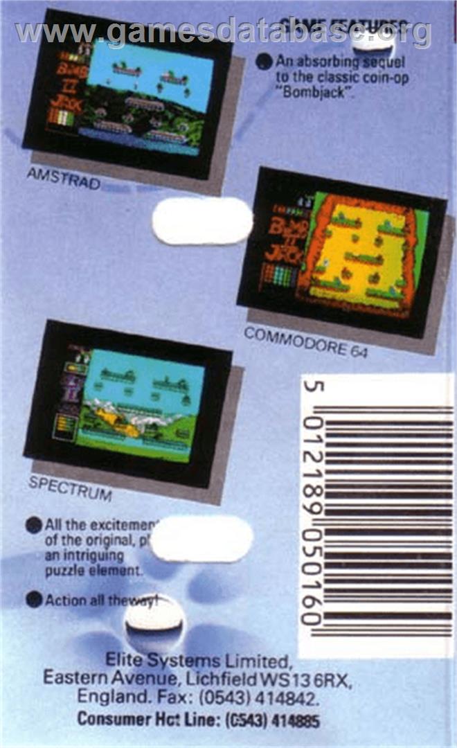 Bomb Jack 2 - Commodore Plus 4 - Artwork - Box Back