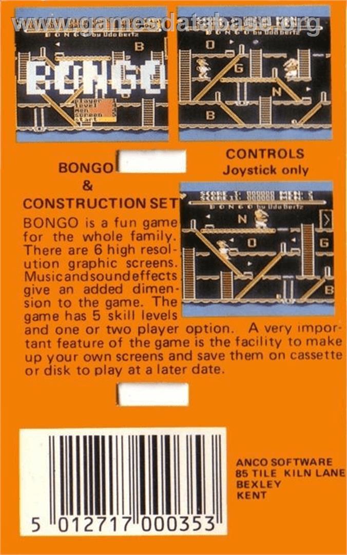 Bongo - Commodore Plus 4 - Artwork - Box Back