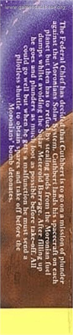 Cuthbert In Space - Commodore Plus 4 - Artwork - Box Back