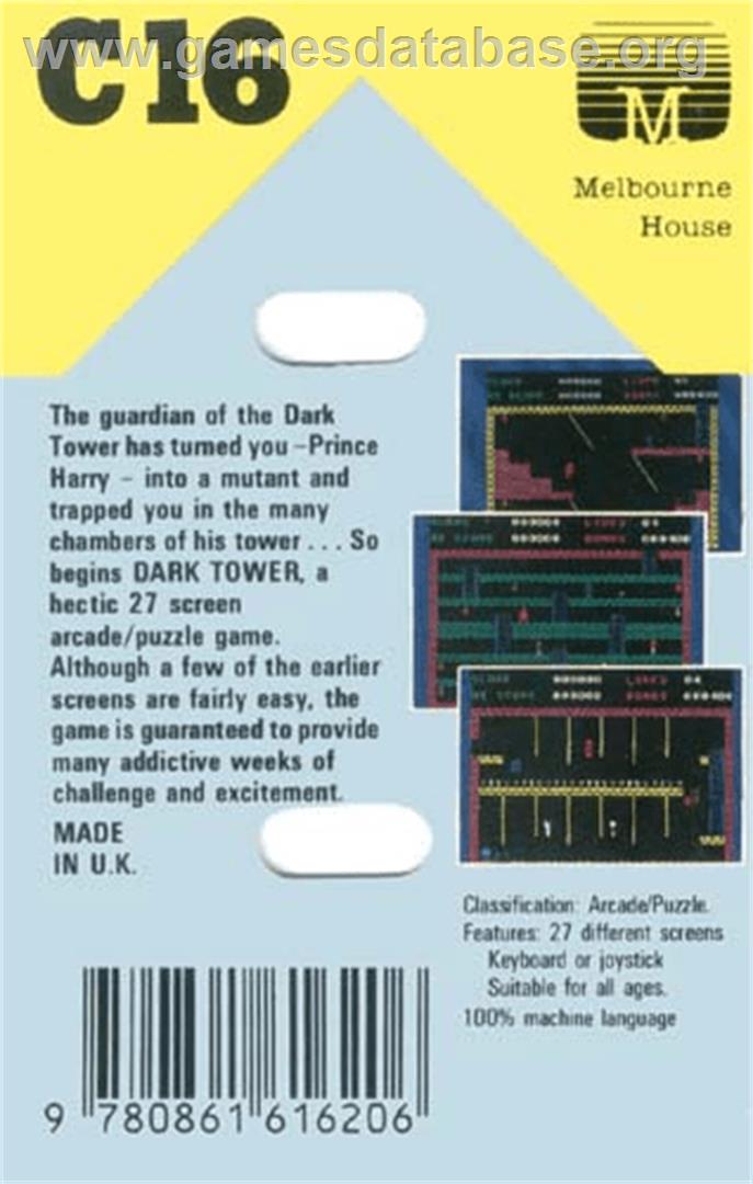 Dark Tower - Commodore Plus 4 - Artwork - Box Back