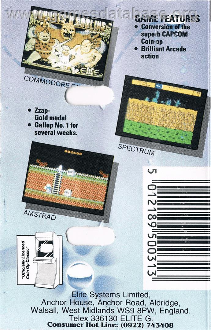 Ghosts 'n Goblins - Commodore Plus 4 - Artwork - Box Back