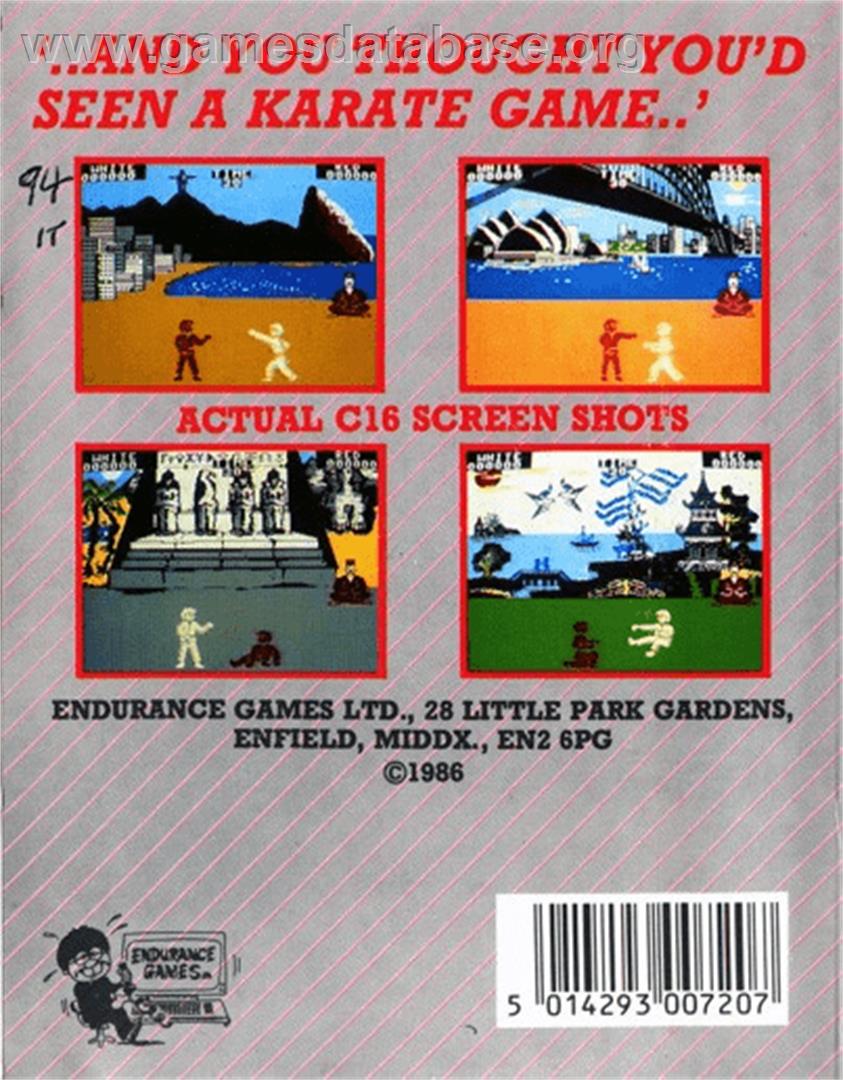 International Karate - Commodore Plus 4 - Artwork - Box Back