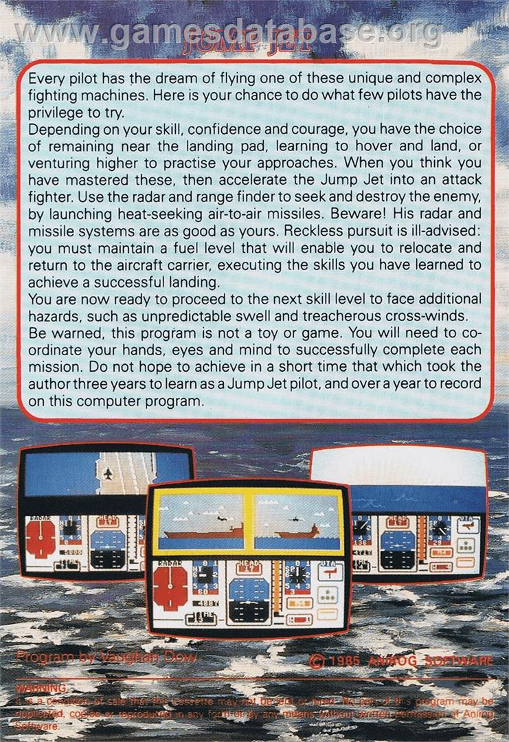 Jump Jet - Commodore Plus 4 - Artwork - Box Back