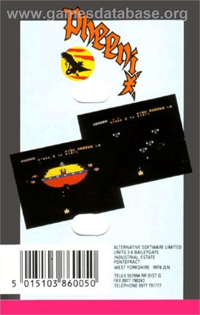 Pheenix - Commodore Plus 4 - Artwork - Box Back