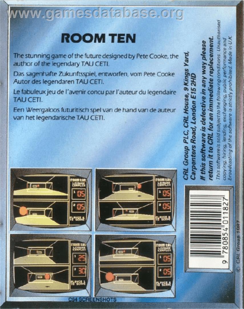 Room Ten - Commodore Plus 4 - Artwork - Box Back
