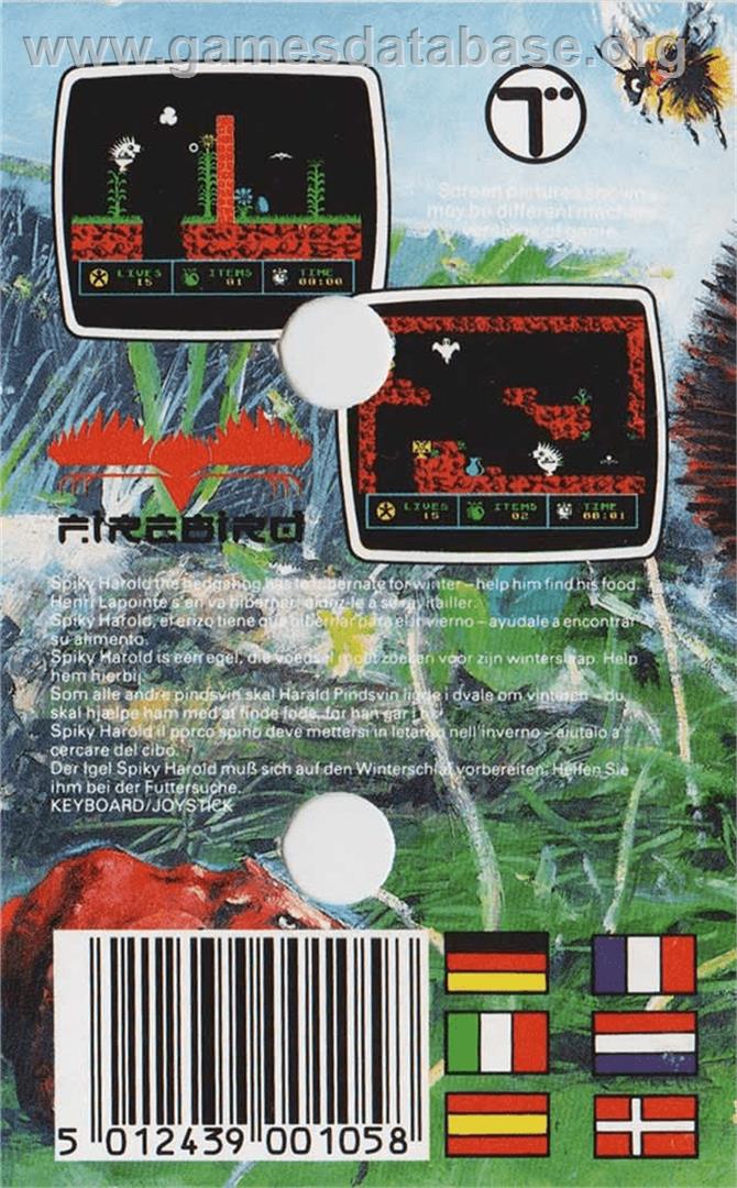 Spiky Harold - Commodore Plus 4 - Artwork - Box Back